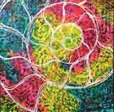 Ammonite: Articulate by Wilma, Painting, Acrylic on canvas