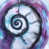 Ammonite Frozen by Wilma, Painting, Watercolour on Paper