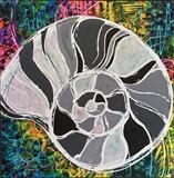 Ammonite: Thinking by Wilma, Painting, Acrylic on canvas