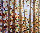 Autumn Forest by Wilma Seston, Painting, Mixed Media on Canvas