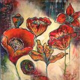 Brighter Days in Bloom by Wilma Seston, Painting, Acrylic on canvas