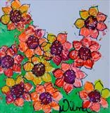 Rainbow Flowers Series 6 by Wilma Seston, Artist Print