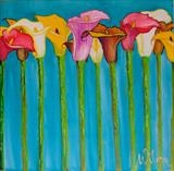 Valley of Lilies by Wilma, Painting, Mixed Media on Canvas